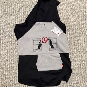 Stylish Black and Gray Dog Hoodie